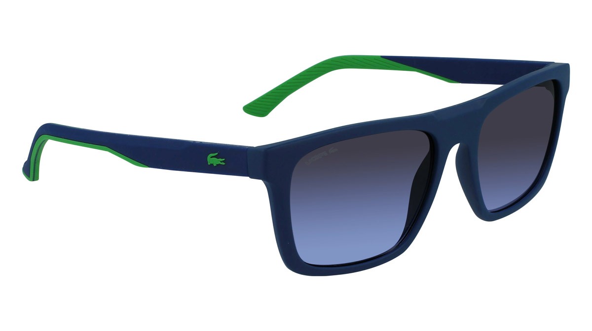 Sonnenbrillen Lacoste L957S (401) farbe matte blue form rechteckig 
