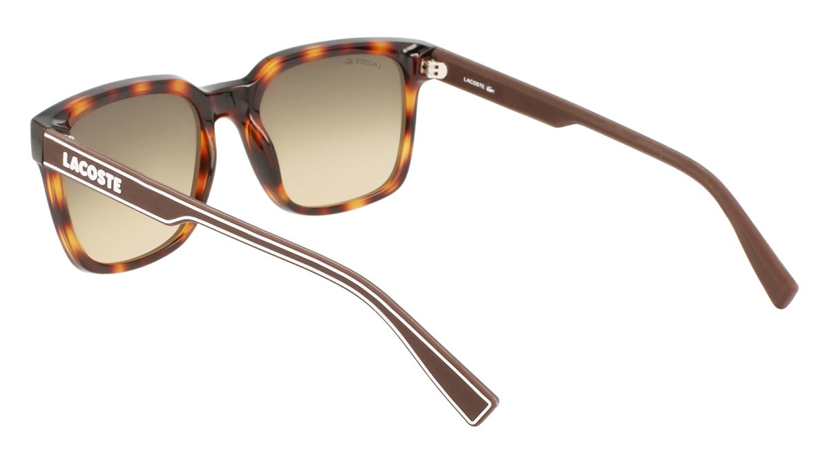 Sonnenbrillen Lacoste L967S (230) farbe havana form rechteckig gläser gradient brown