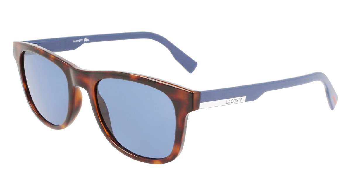 Sonnenbrillen Lacoste L969S (230) farbe havana form rechteckig gläser solid blue