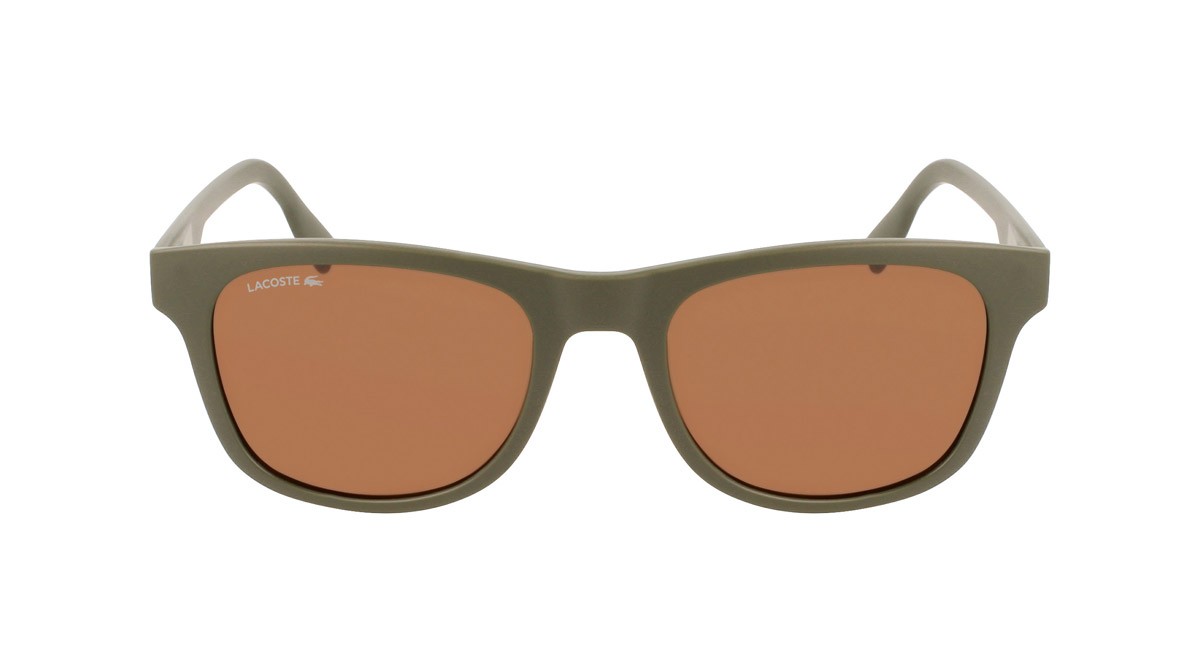 Sonnenbrillen Lacoste L969S (317) farbe matte khaki form rechteckig gläser solid brown
