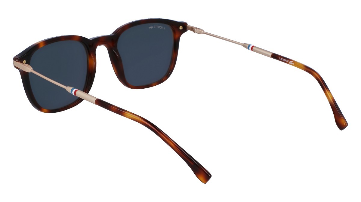 Sonnenbrillen Lacoste L992S (214) farbe havana form rechteckig gläser solid green