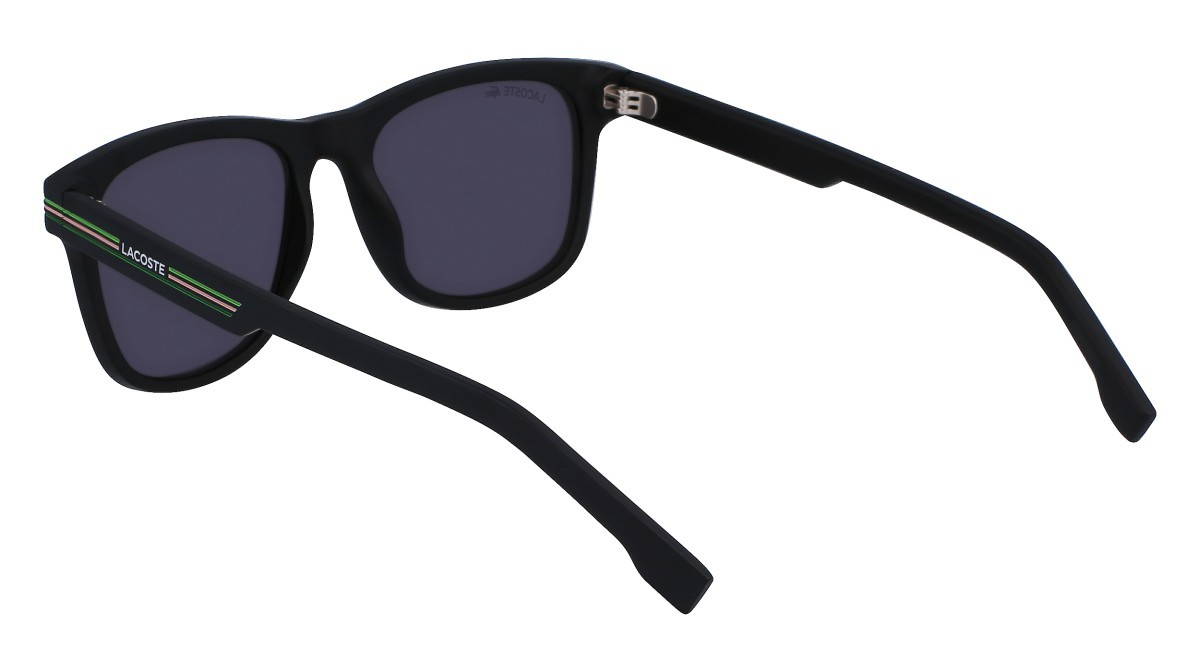 Sunglasses Lacoste L995S (002) color matte black shape rectangle lenses solid smoke