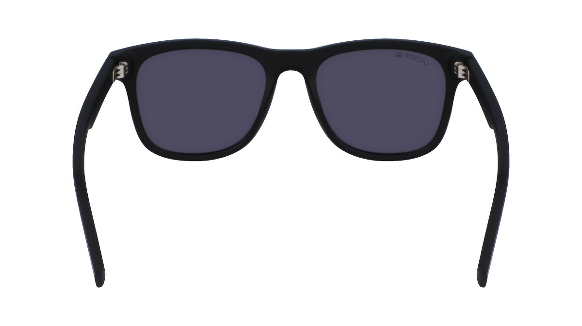 Sunglasses Lacoste L995S (002) color matte black shape rectangle lenses solid smoke