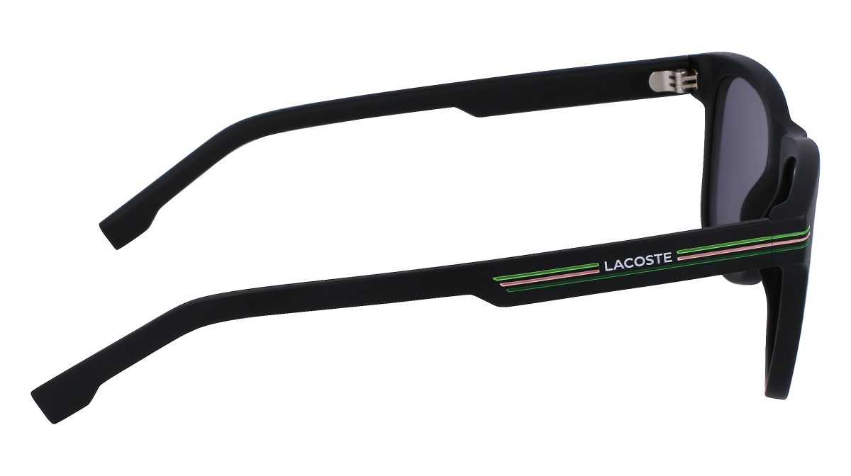 Sunglasses Lacoste L995S (002) color matte black shape rectangle lenses solid smoke