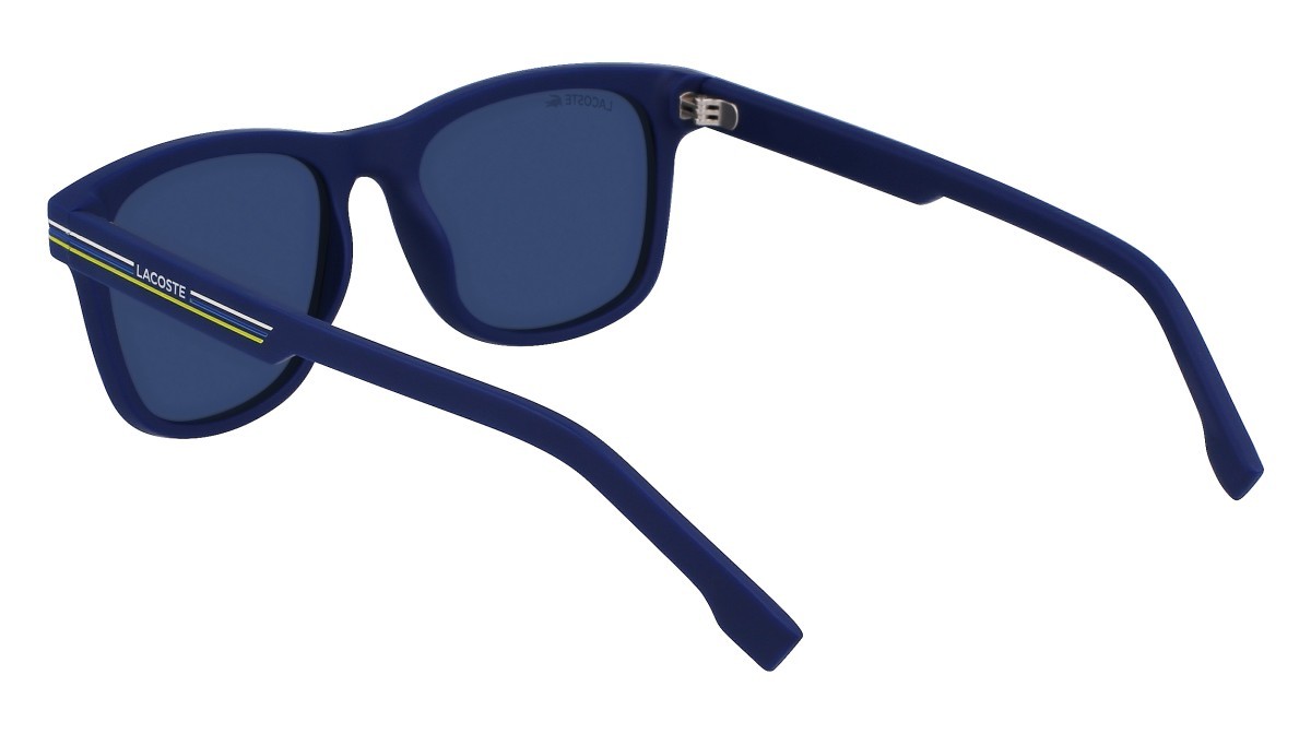 Sunglasses Lacoste L995S (401) color matte blue shape rectangle lenses solid blue