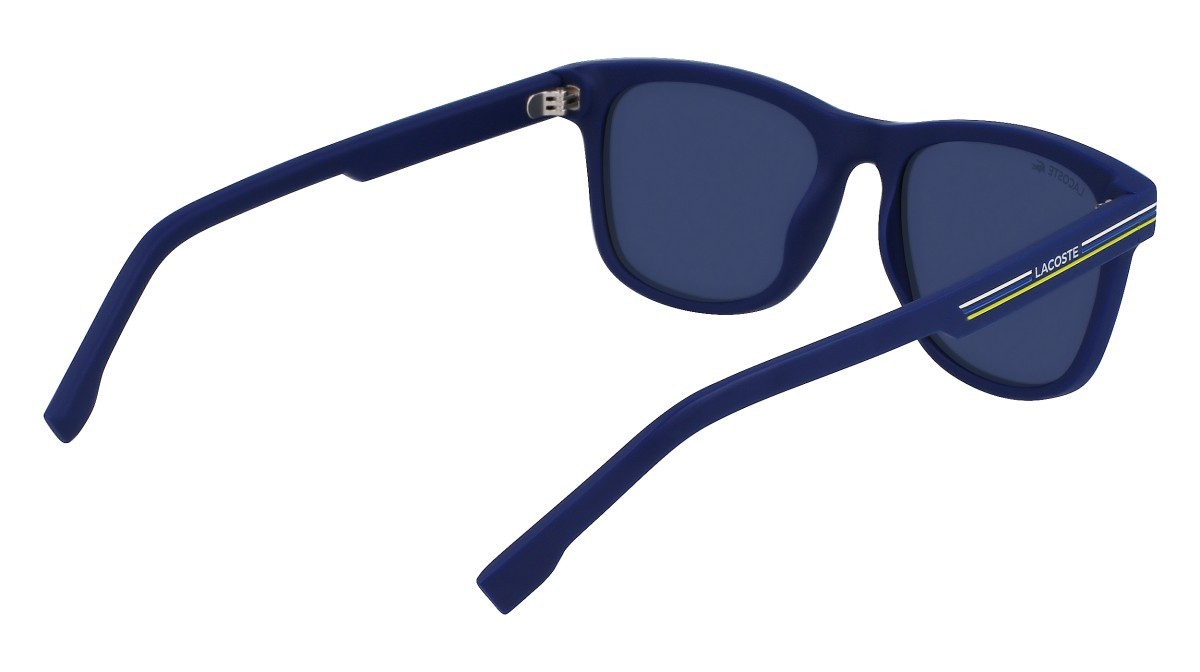 Sunglasses Lacoste L995S (401) color matte blue shape rectangle lenses solid blue