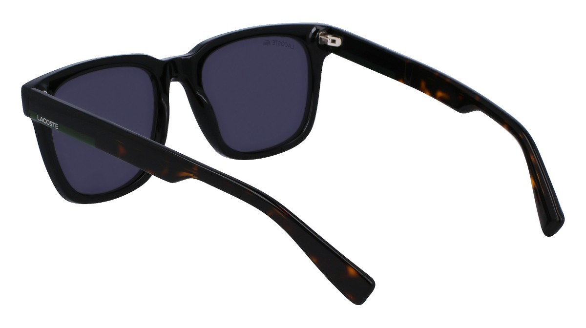 Sonnenbrillen Lacoste L996S (001) farbe black form rechteckig gläser solid grey
