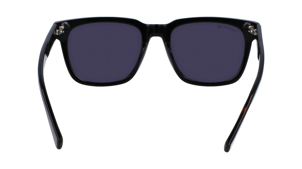 Sonnenbrillen Lacoste L996S (001) farbe black form rechteckig gläser solid grey