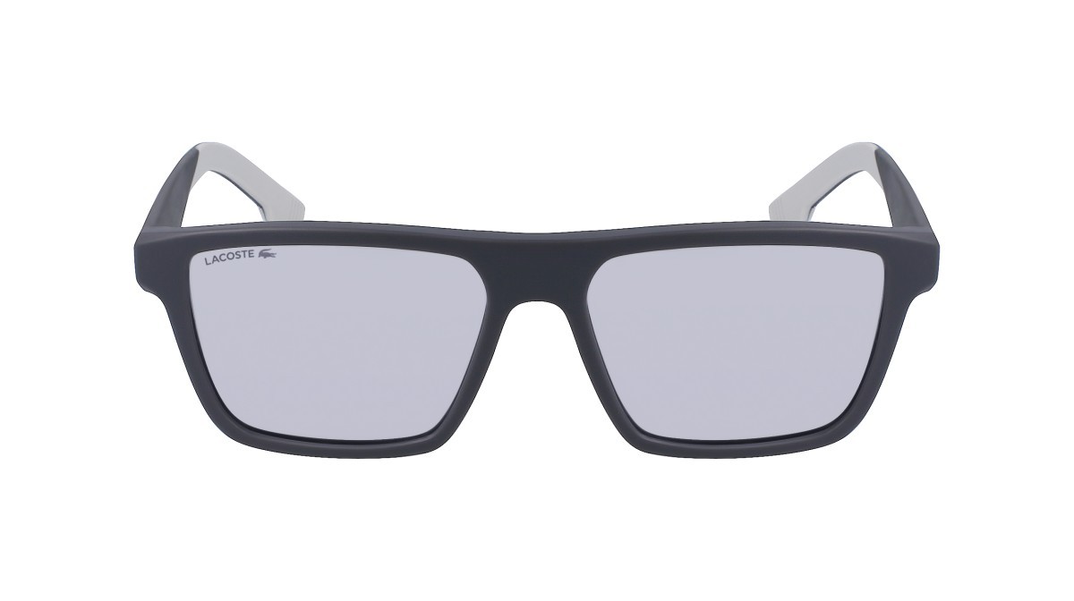 Sonnenbrillen Lacoste L998S (022) farbe matte grey form rechteckig gläser solid grey silver