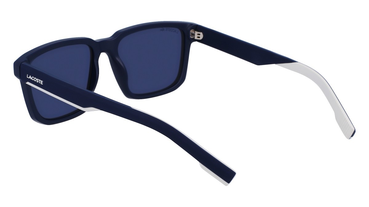 Sonnenbrillen Lacoste L999S (401) farbe matte blue form rechteckig gläser solid blue