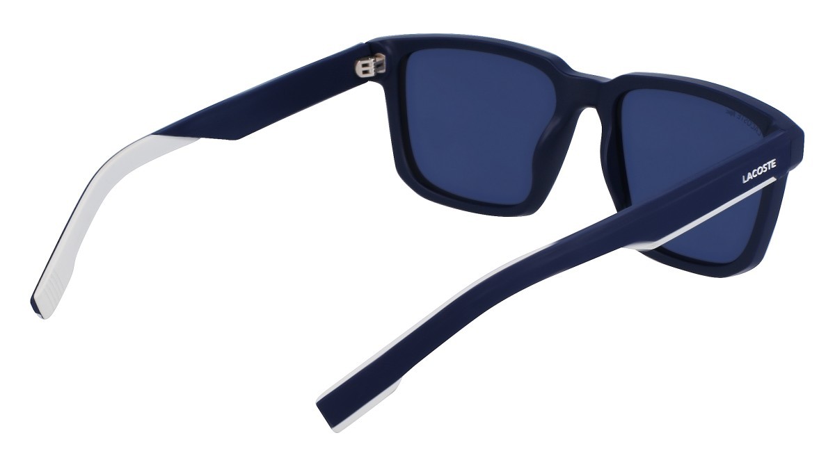 Sonnenbrillen Lacoste L999S (401) farbe matte blue form rechteckig gläser solid blue