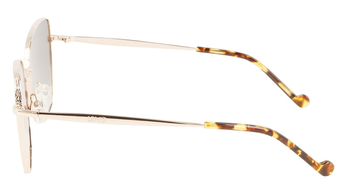 Sonnenbrillen Liu Jo LJ141S (710) farbe golden amber form pantos gläser khaki gradient