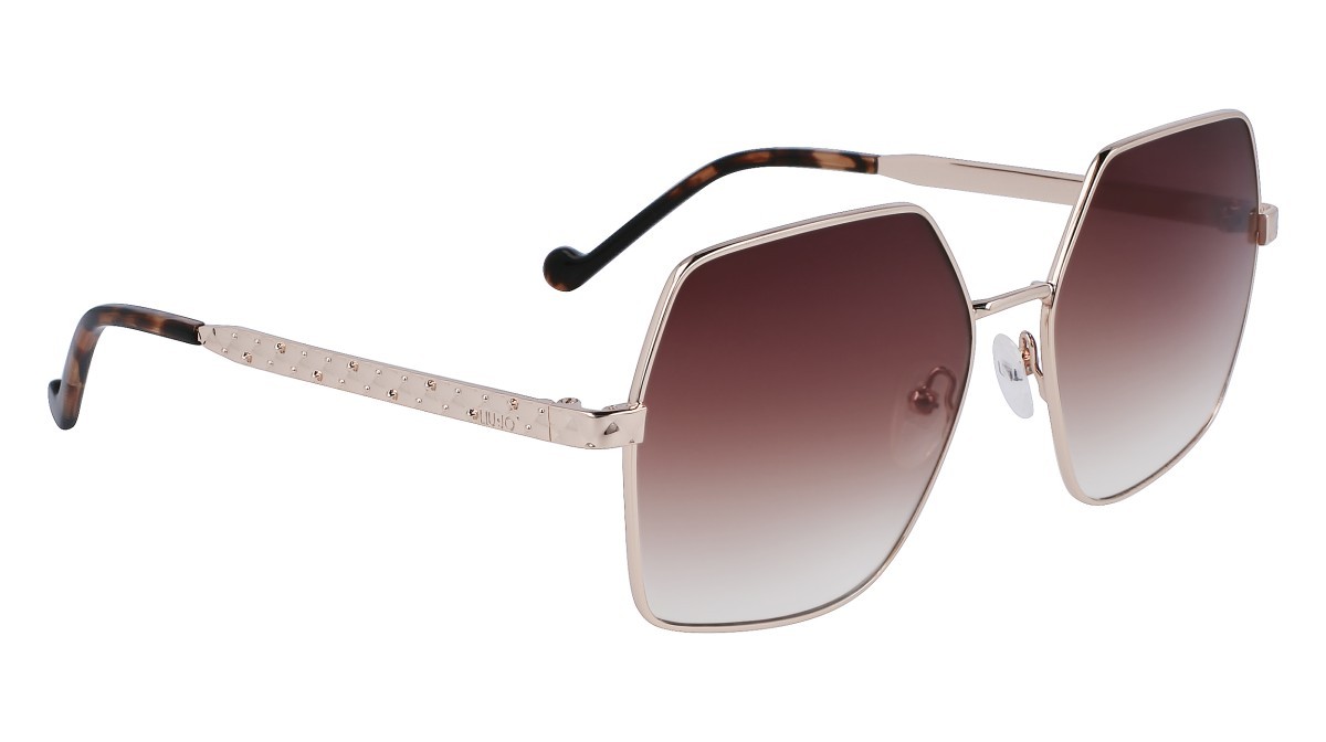Sonnenbrillen Liu Jo LJ152S (714) farbe medium gold form quadratisch gläser grad caramel