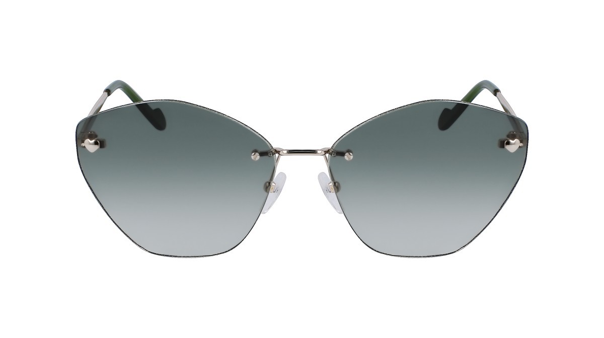Sonnenbrillen Liu Jo LJ153S (722) farbe gold medium form rechteckig gläser gradient green
