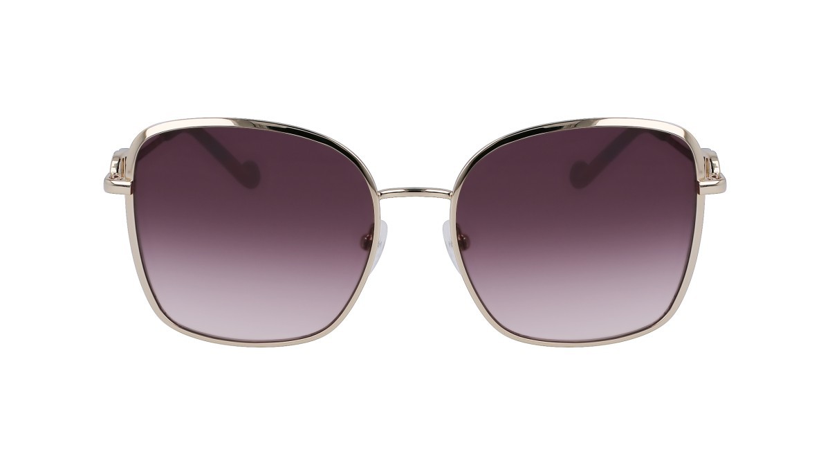 Occhiali da sole Liu Jo LJ155S (716) colore gold shiny forma rettangolare lenti gradient brown