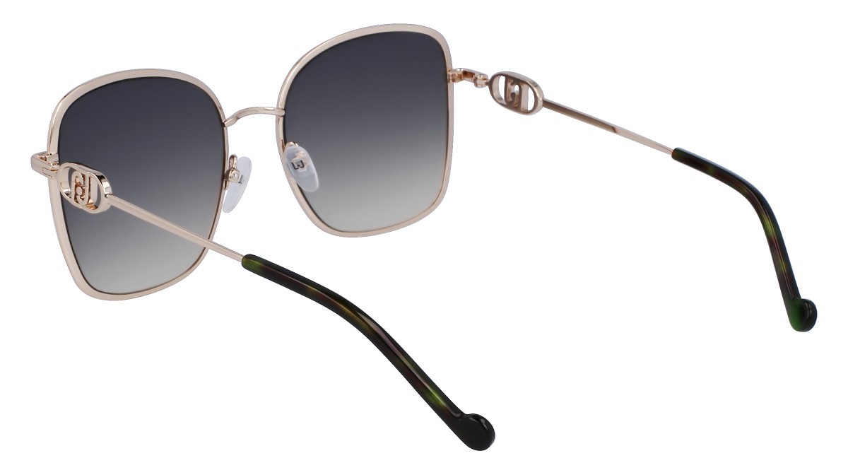 Occhiali da sole Liu Jo LJ155S (722) colore gold medium forma rettangolare lenti gradient green sand