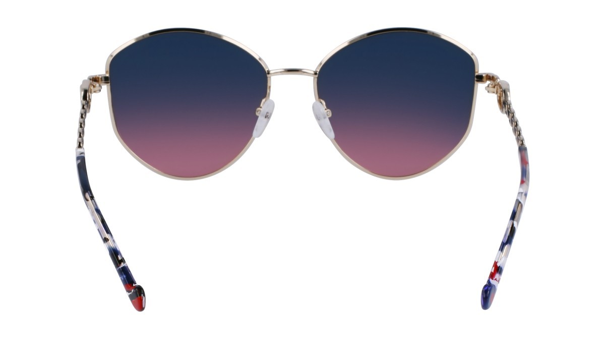 Sonnenbrillen Liu Jo LJ156S (722) farbe gold medium form pantos gläser gradient blue/pink
