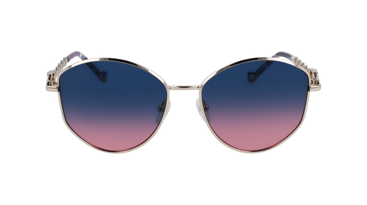 Sonnenbrillen Liu Jo LJ156S (722) farbe gold medium form pantos gläser gradient blue/pink