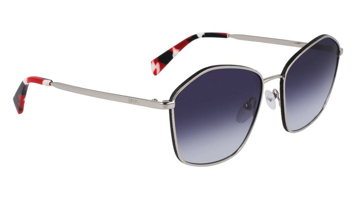 Sonnenbrillen Liu Jo LJ157S (040) farbe silver form rechteckig gläser gradient dark blue