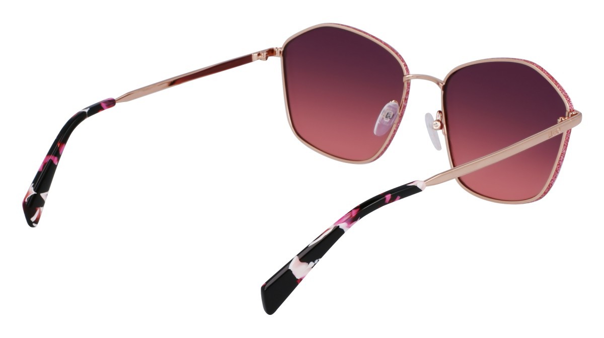 Sonnenbrillen Liu Jo LJ157S (770) farbe rose gold form rechteckig gläser gradient violet pink