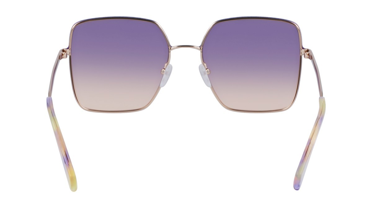 Occhiali da sole Liu Jo LJ158S (722) colore gold medium forma quadrato lenti gradient violet rose