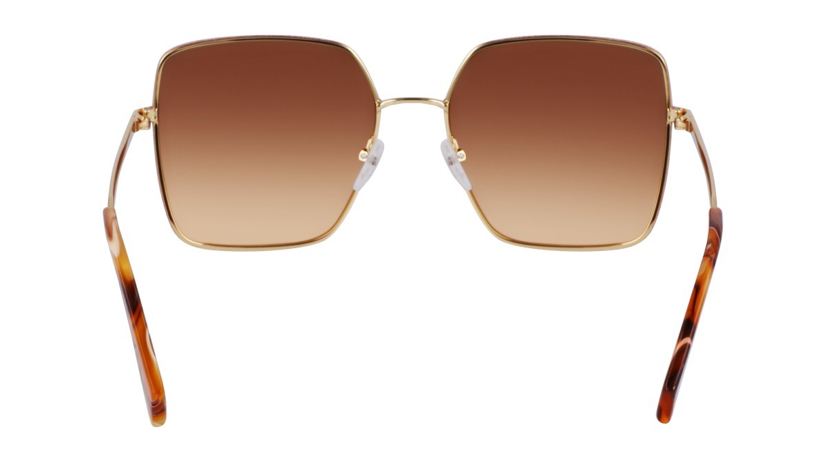 Sonnenbrillen Liu Jo LJ158S (731) farbe yellow gold form quadratisch gläser gradient brown orange