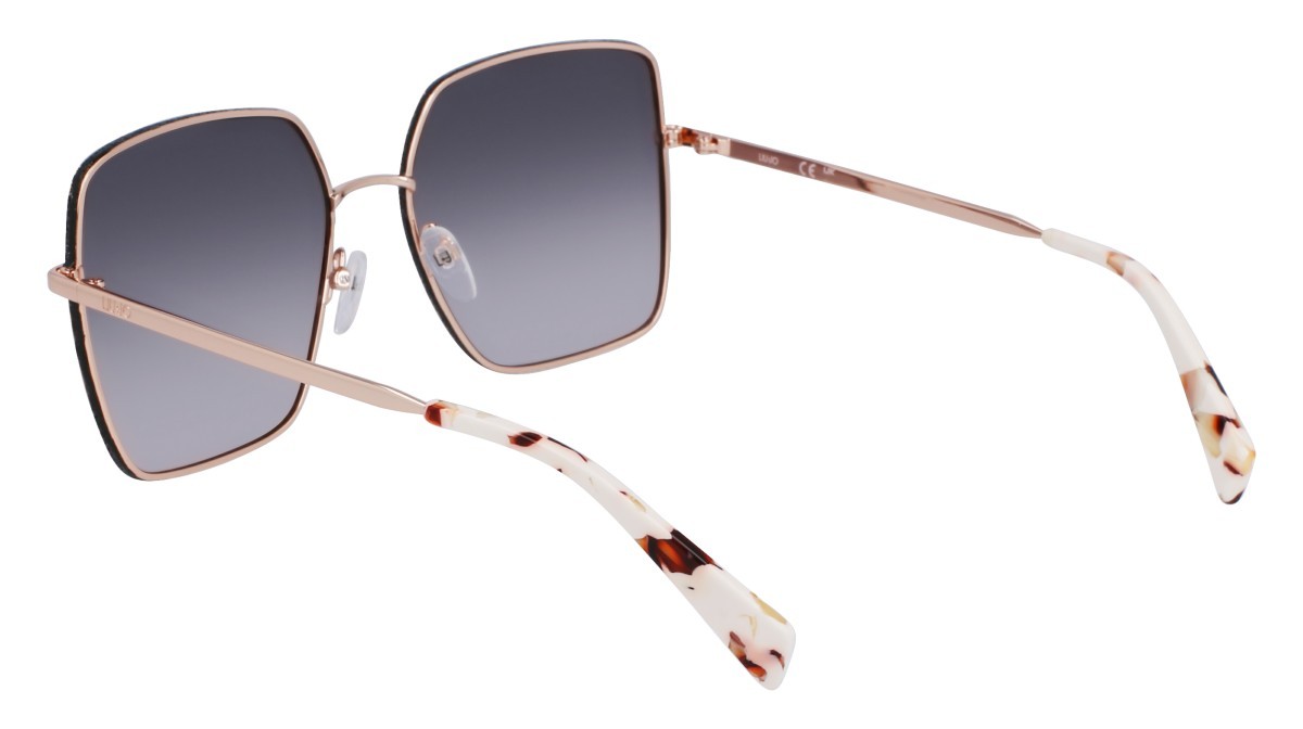 Occhiali da sole Liu Jo LJ158S (770) colore rose gold forma quadrato lenti smtruee gradient