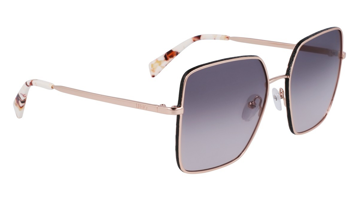 Occhiali da sole Liu Jo LJ158S (770) colore rose gold forma quadrato lenti smtruee gradient