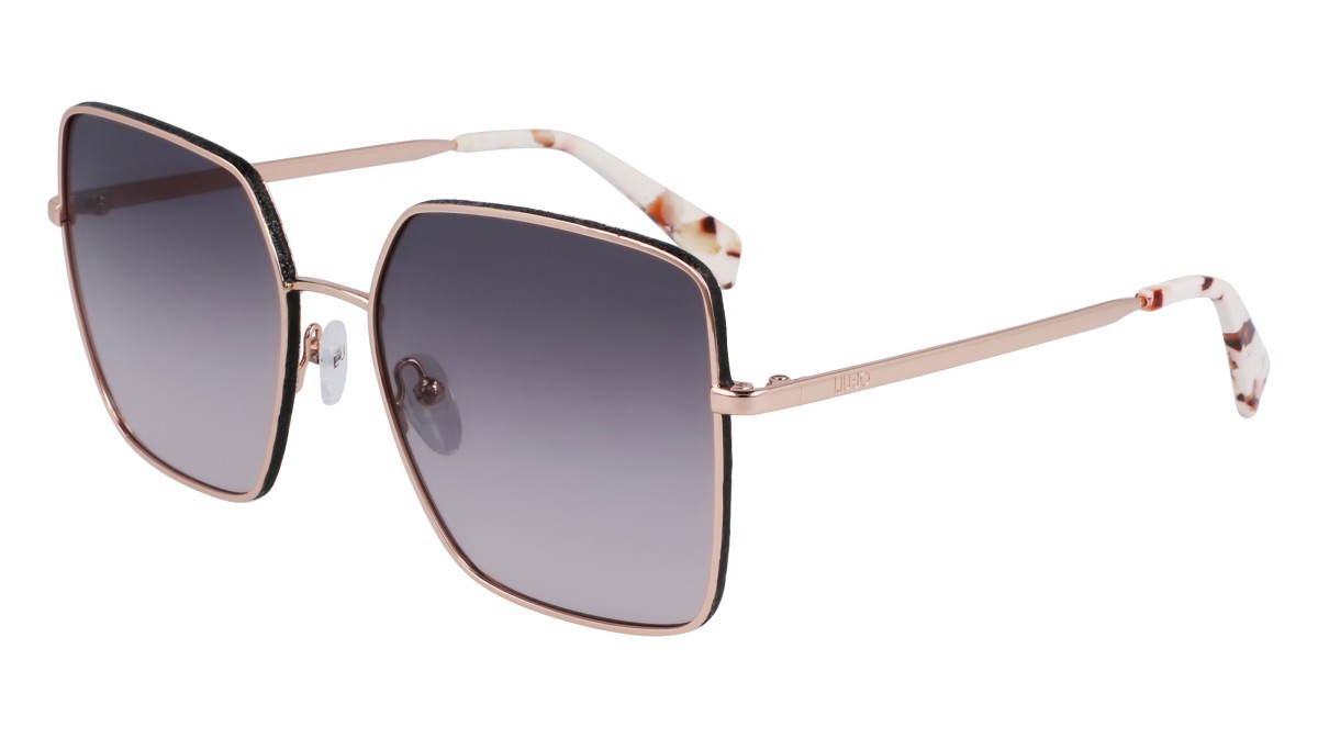 Occhiali da sole Liu Jo LJ158S (770) colore rose gold forma quadrato lenti smtruee gradient