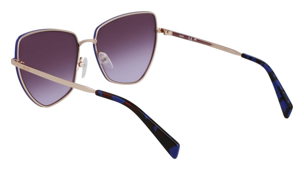 Sonnenbrillen Liu Jo LJ159S (714) farbe medium gold form rechteckig gläser gradient brown/lilac