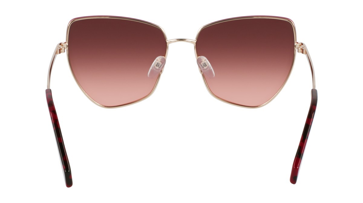 Sonnenbrillen Liu Jo LJ159S (770) farbe rose gold form rechteckig gläser gradient dark brown/pink