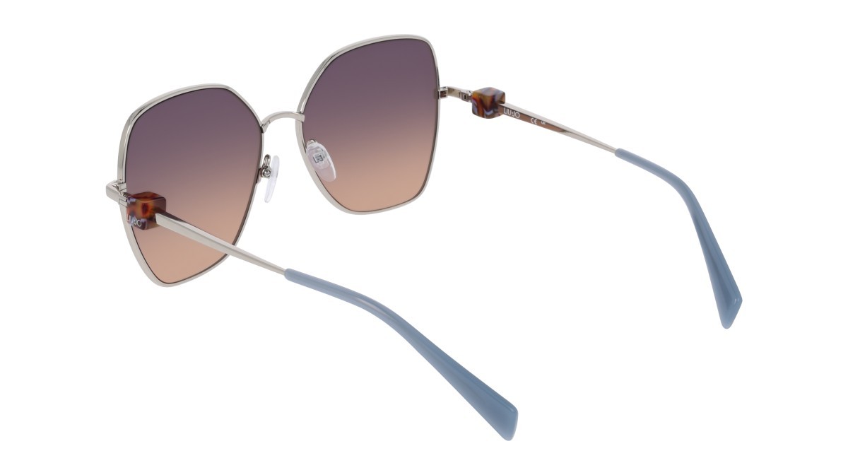 Occhiali da sole Liu Jo LJ160S (712) colore light gold forma pantos lenti gradient grey/peach