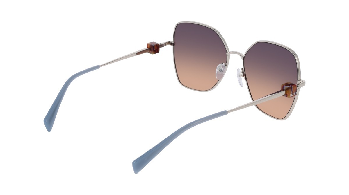 Occhiali da sole Liu Jo LJ160S (712) colore light gold forma pantos lenti gradient grey/peach
