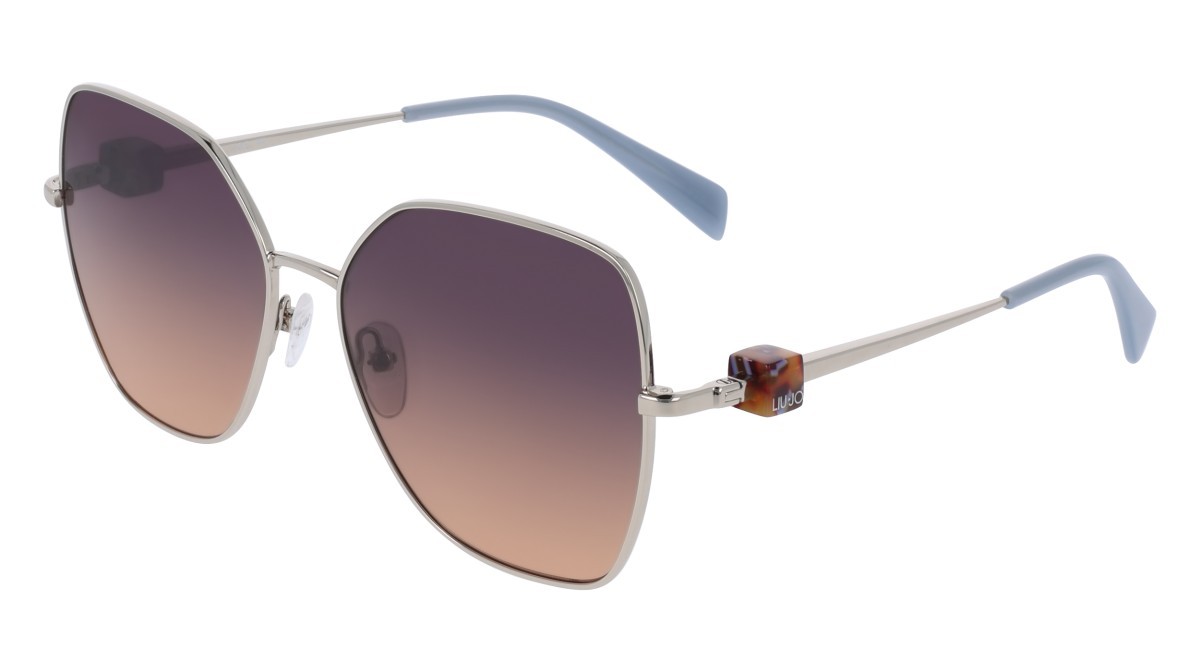 Occhiali da sole Liu Jo LJ160S (712) colore light gold forma pantos lenti gradient grey/peach