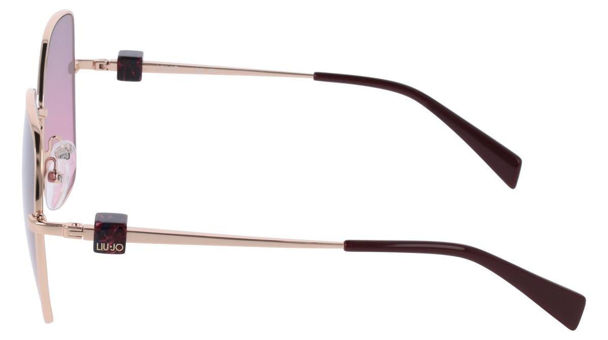 Occhiali da sole Liu Jo LJ160S (770) colore rose gold forma pantos lenti gradient grey/pink