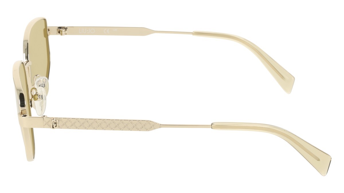 Occhiali da sole Liu Jo LJ164S (711) colore shiny gold forma pantos lenti solid green