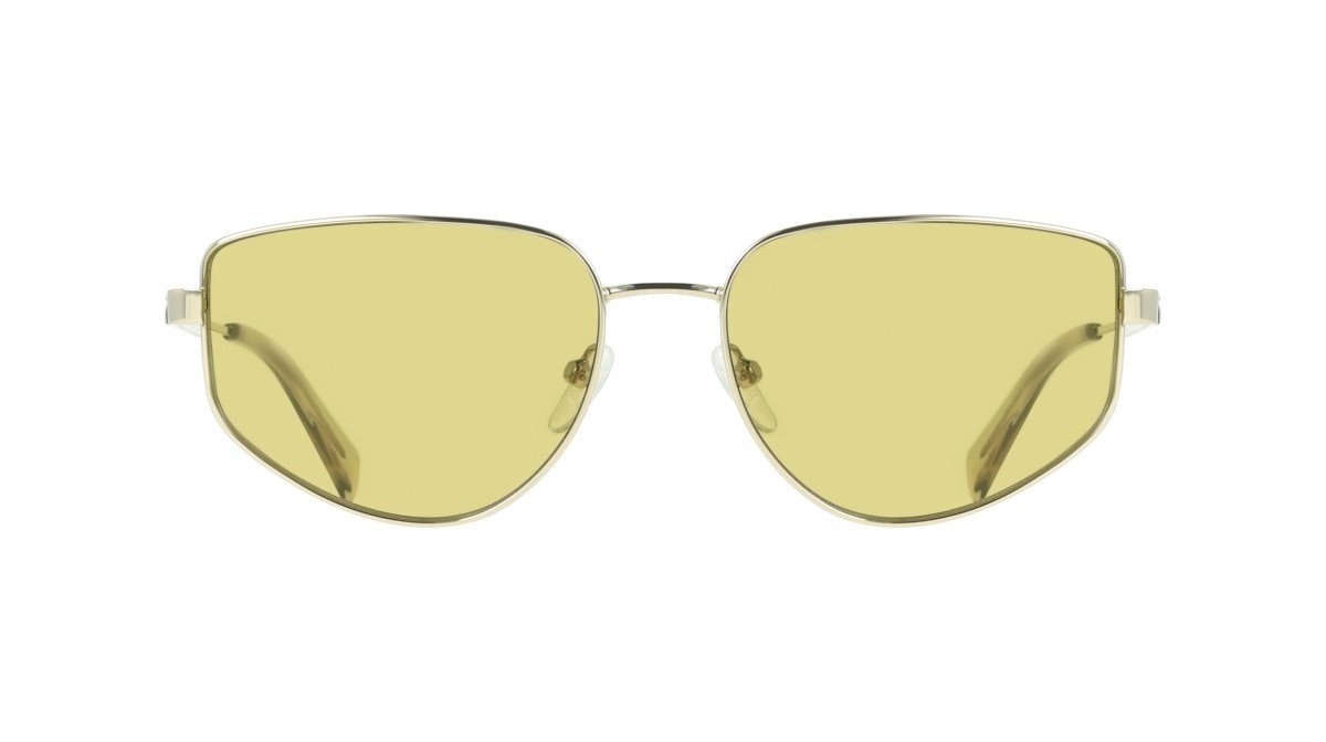 Occhiali da sole Liu Jo LJ164S (711) colore shiny gold forma pantos lenti solid green