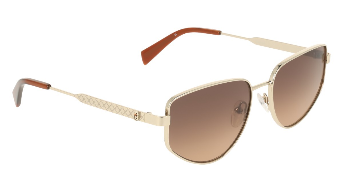 Occhiali da sole Liu Jo LJ164S (722) colore gold medium forma pantos lenti gradient brown
