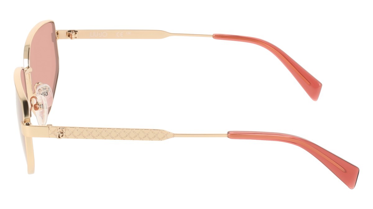 Occhiali da sole Liu Jo LJ164S (770) colore rose gold forma pantos lenti red