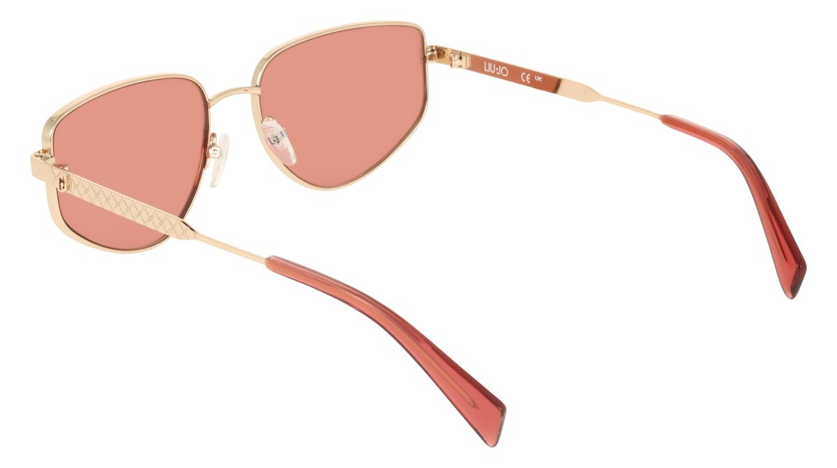 Occhiali da sole Liu Jo LJ164S (770) colore rose gold forma pantos lenti red