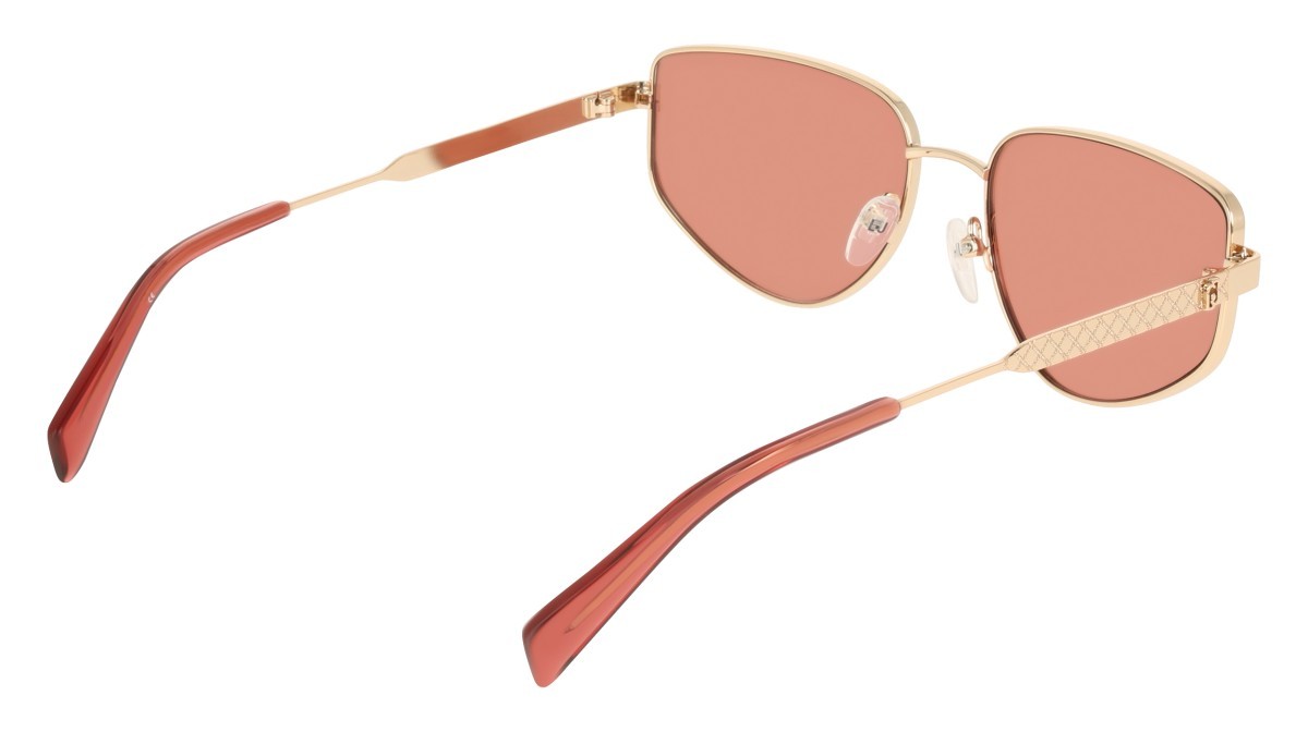 Occhiali da sole Liu Jo LJ164S (770) colore rose gold forma pantos lenti red