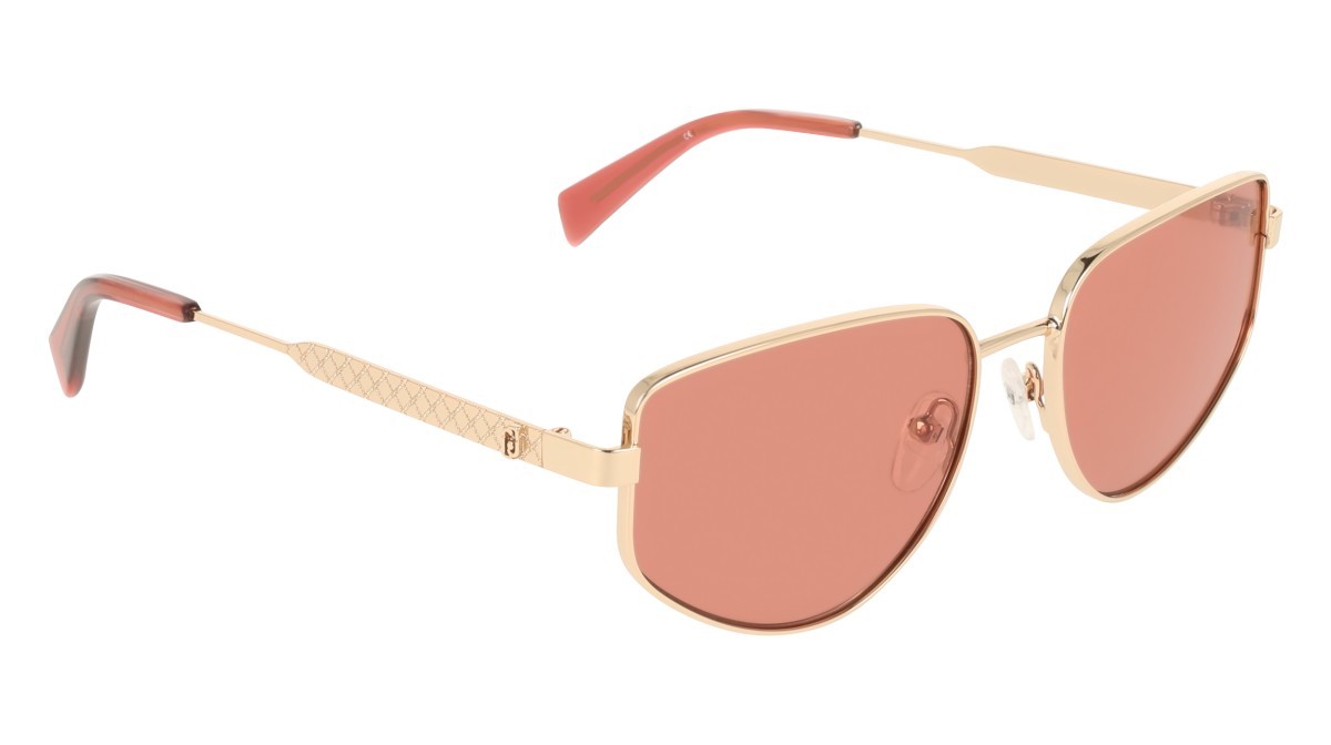 Occhiali da sole Liu Jo LJ164S (770) colore rose gold forma pantos lenti red