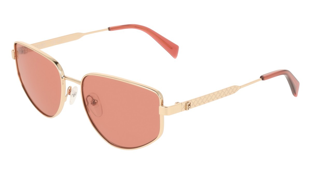 Occhiali da sole Liu Jo LJ164S (770) colore rose gold forma pantos lenti red