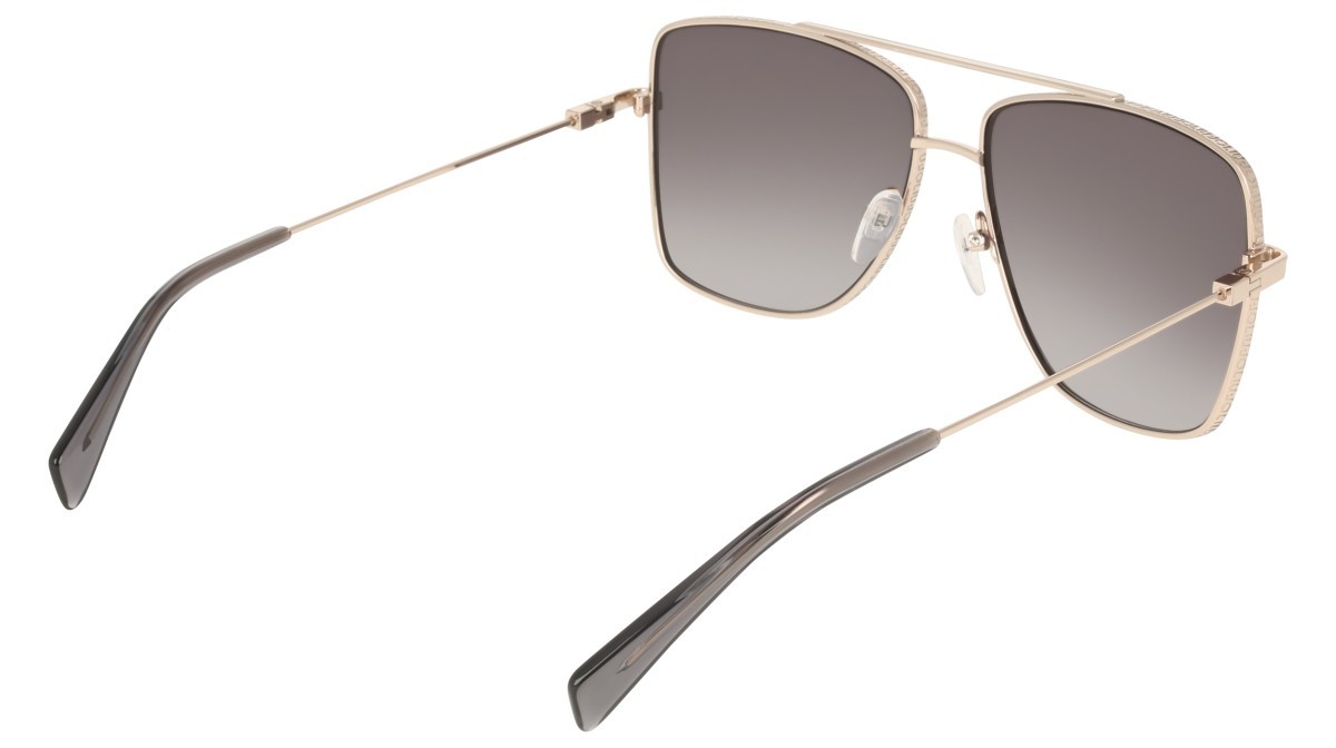 Occhiali da sole Liu Jo LJ165S (712) colore light gold forma aviator lenti gradient grey