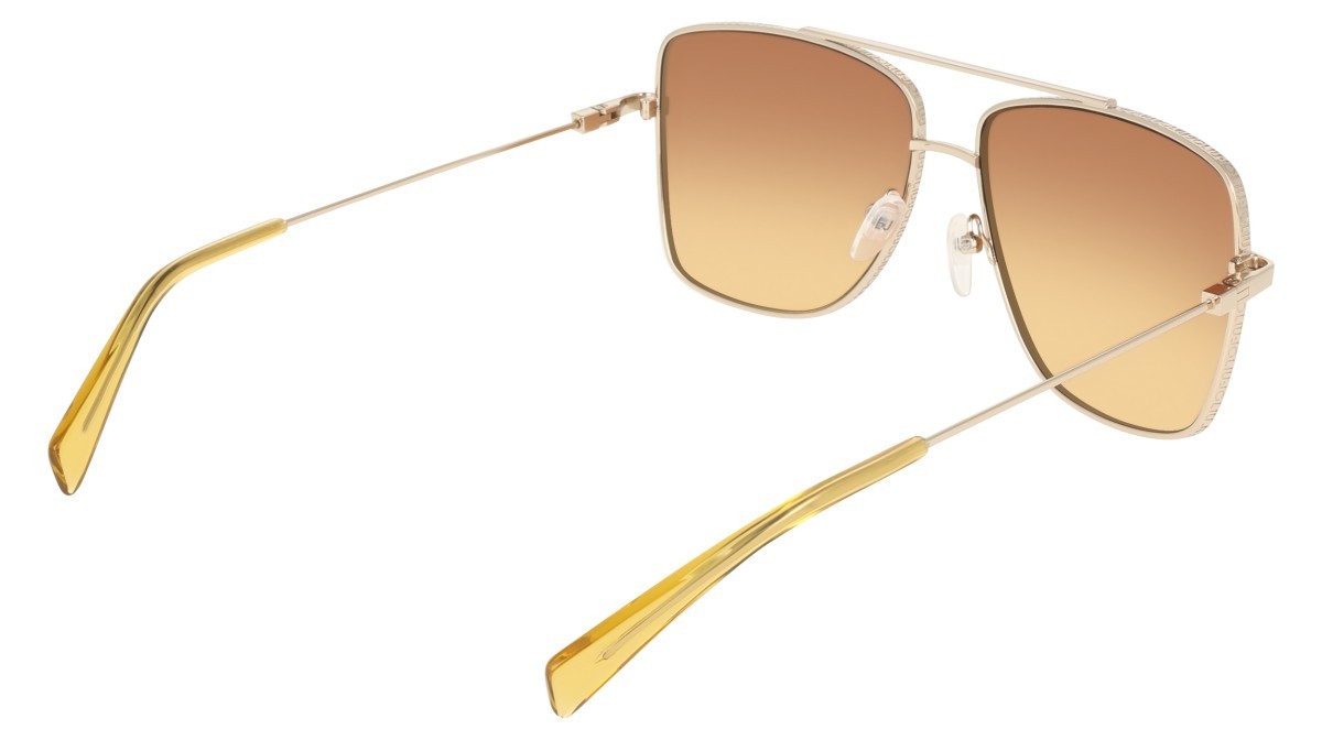 Occhiali da sole Liu Jo LJ165S (722) colore gold medium forma aviator lenti gradient brown to ocher