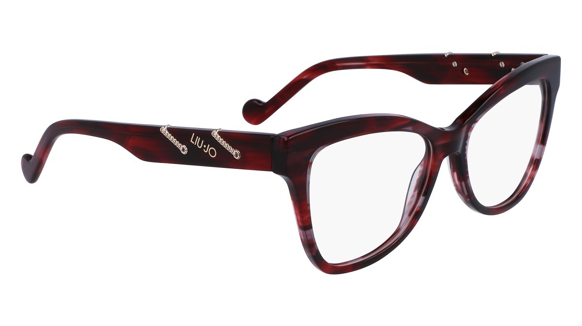 Brillen Liu Jo LJ2766 (617) farbe striped red form schmetterling 