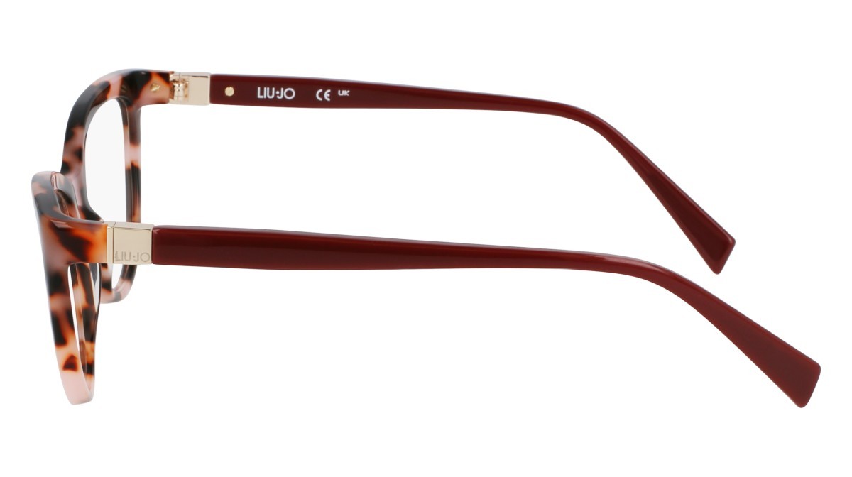 Occhiali da vista Liu Jo LJ2812 (658) colore rose tortoise forma cat eye lenti colore 3