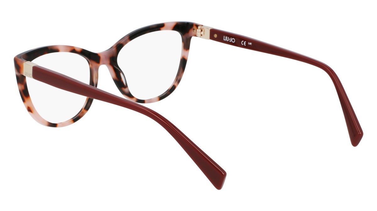 Occhiali da vista Liu Jo LJ2812 (658) colore rose tortoise forma cat eye lenti colore 3