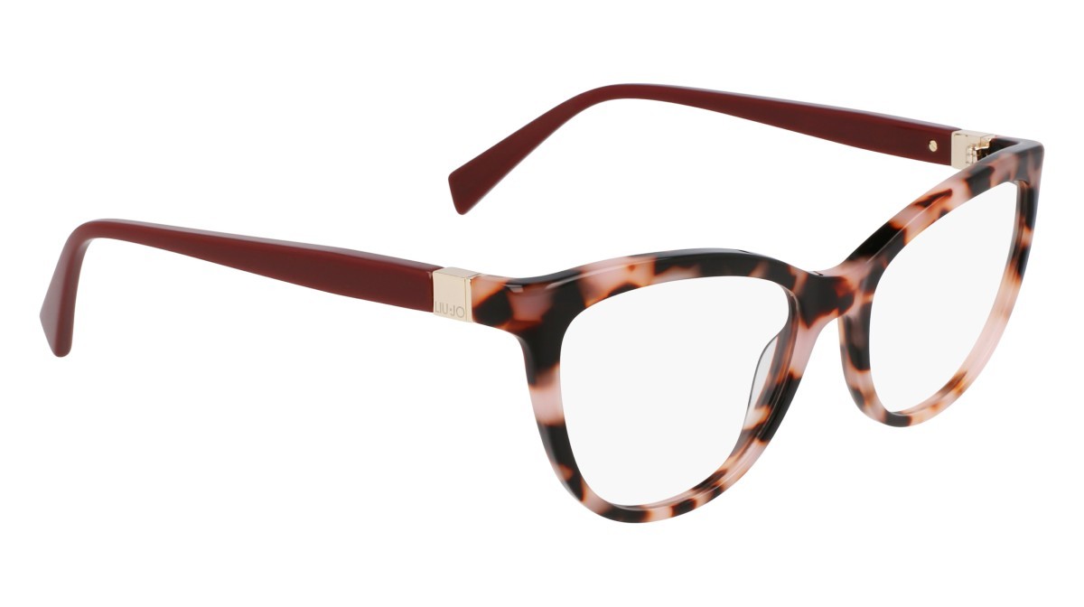 Occhiali da vista Liu Jo LJ2812 (658) colore rose tortoise forma cat eye lenti colore 3