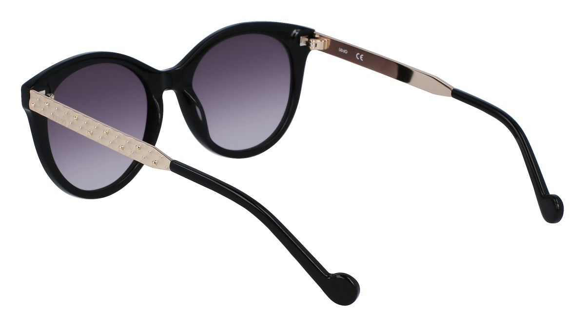 Sonnenbrillen Liu Jo LJ765S (001) farbe black form pantos gläser gradient grey